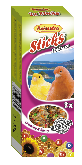 Sticks deluxe with vitamins & honey for canaries
