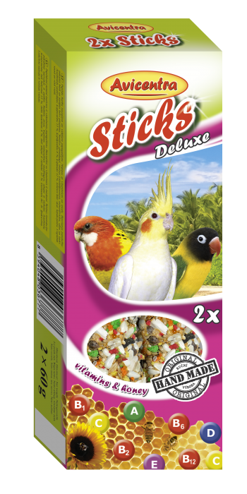 Sticks deluxe with vitamins & honey for big parakeets