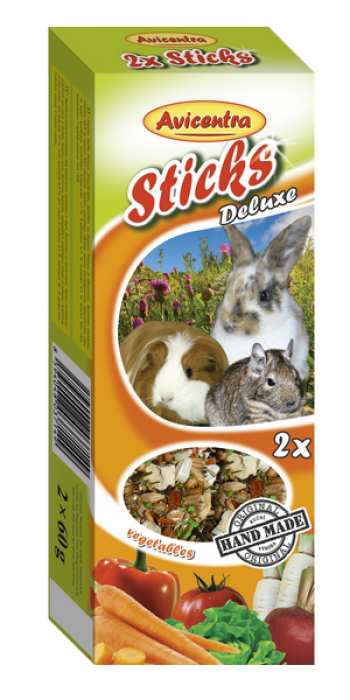 Sticks deluxe with vegetables for rabbits and other rodents