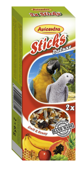 Sticks deluxe with fruit & honey for parrots